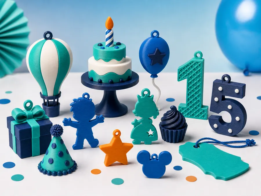 Lembrancinhas personalizadas de aniversário em impressão 3D