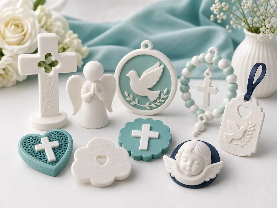 Lembrancinhas personalizadas para batizado em impressão 3D