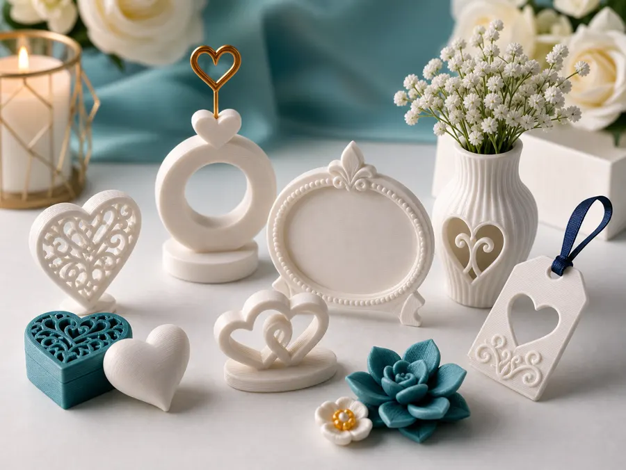 Lembranças personalizadas para casamento produzidas em impressão 3D
