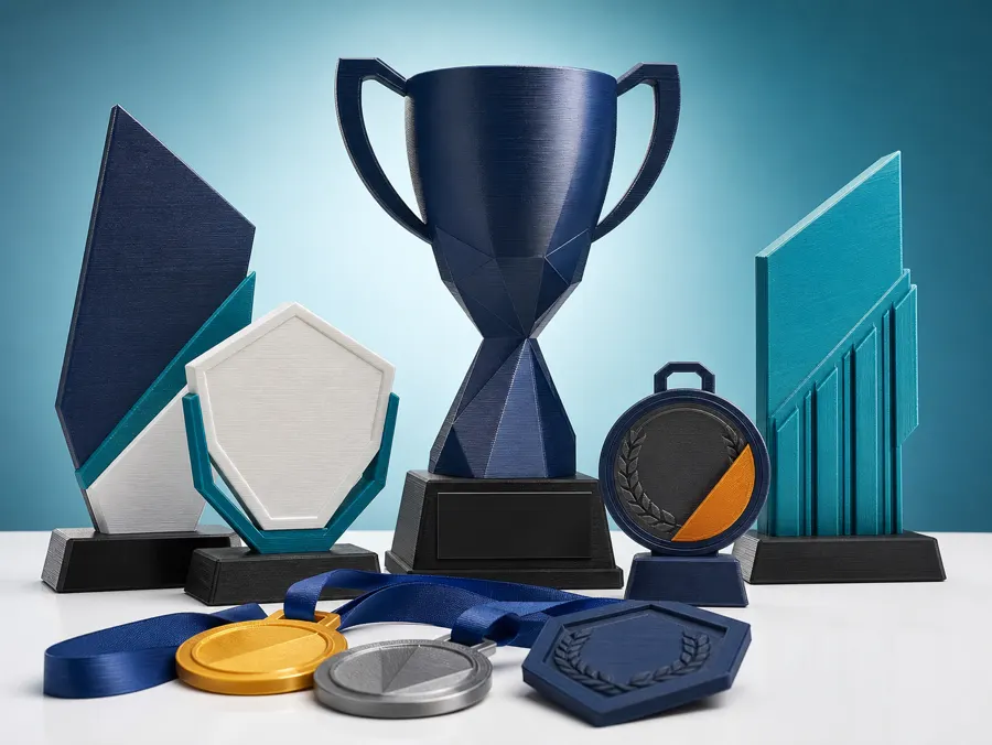 Troféus personalizados com design exclusivo em impressão 3D